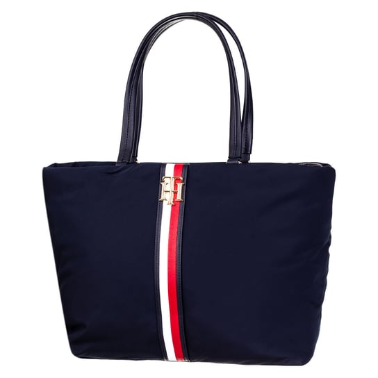 Tommy Hilfiger Torebka Damska Relaxed Th Tote Corp Navy Aw0Aw10927 Dw5 Tommy Hilfiger