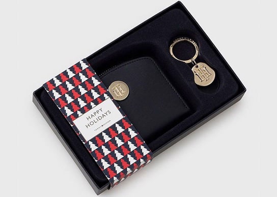 Tommy Hilfiger Zestaw portfel + brelok AW0AW14008 one size TH Chic Med Wallet And Charm Tommy Hilfiger