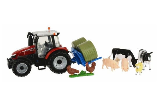 Tomy, Britains, Zestaw traktor ze zwierzętami Massey Ferguson 5612 Britains