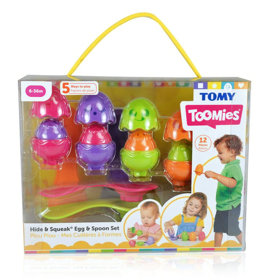 Tomy Infant, zabawka edukacyjna Jajeczka z łyżeczkami Tomy Infant