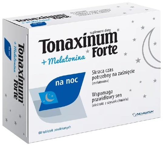 Tonaxinum Forte + Melatonina, suplement diety, 60 tabletek powlekanych Novascon