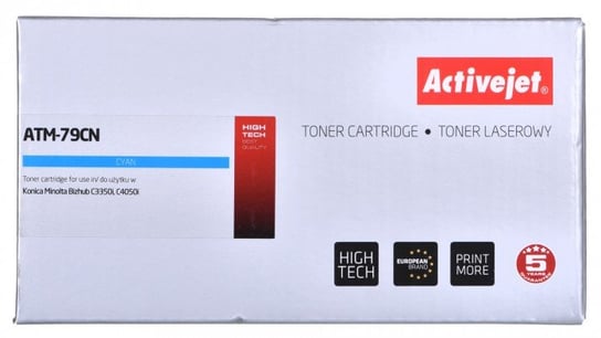Toner Activejet ATM-79CN (zamiennik Konica Minolta TNP79C; Supreme; 9000 stron; błękitny) Activejet