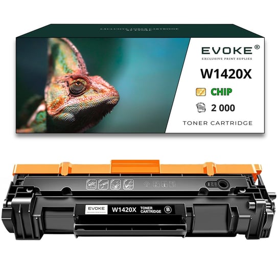 Toner do drukarki HP W1420X + CHIP czarny | 2000 stron | W1420A 142A XL Evoke