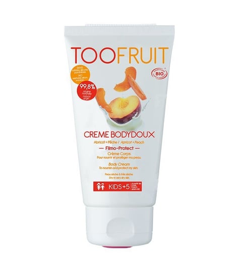 Toofruit, Odżywczy balsam do ciała dla dzieci, BRZOSKWINIA I MORELA,  chroni i odżywia, dla suchej skóry, 150ml Toofruit