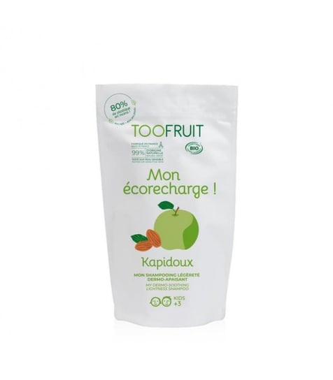 Toofruit, Szampon dermo-kojący dla dzieci, Zielone jabłko i Migdały, Uzupełnienie, 400ml Toofruit