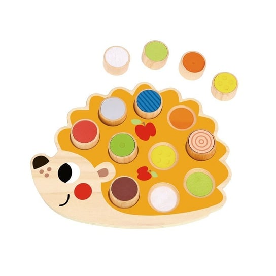 TOOKY TOY Drewniana Układanka Jeż Nauka Kształtów Kolorów Liczb Tooky Toy