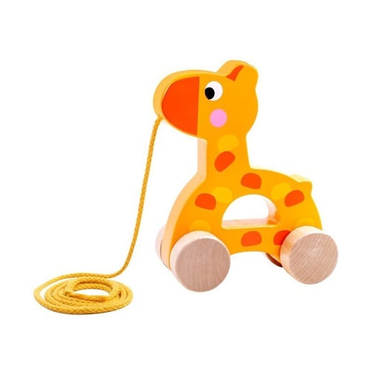 Tooky Toy Drewniana Żyrafa Do Ciągnięcia Za Sznureczek Tooky Toy