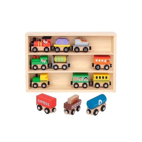 Tooky Toy Drewniane Pojazdy Wagoniki Na Magnes Tooky Toy