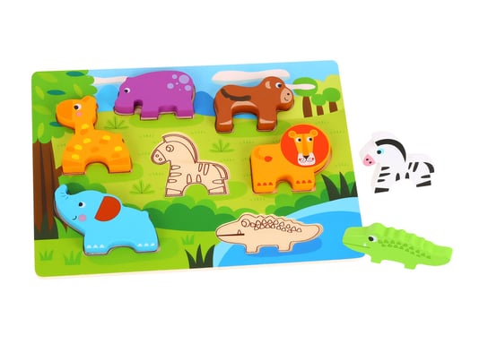 Tooky Toy, grube Puzzle 3D Zwierzęta Tooky Toy