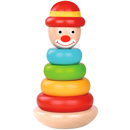 Tooky Toy, zabawka edukacyjna Piramidka klaun Tooky Toy