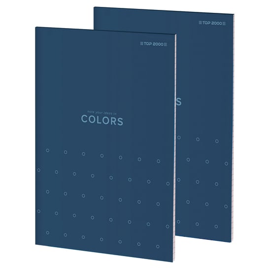 Top 2000, Blok notatnikowy Colors A5, niebieski, 50 kartek w kratkę Top 2000