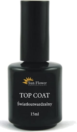Top Coat UV 15ml  - Top Coat Utwardzalny W Świetle UV SUNFLOWER
