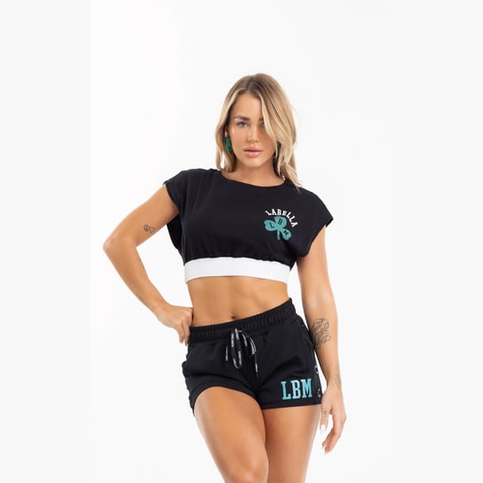 Top damski LABELLAMAFIA CROPPED CELTIC BLACK - M LABELLAMAFIA