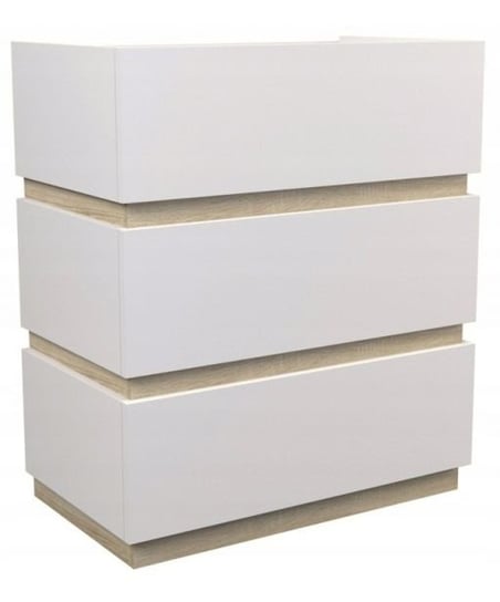Topeshop, Komoda, szafka, biała, 40x78x70 cm Topeshop