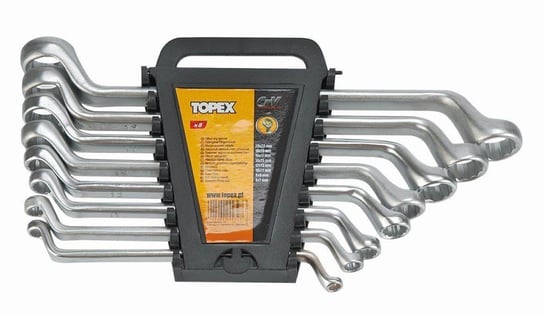 TOPEX Klucze oczkowe odgięte 6-17 mm, zestaw 6 szt. 35D855 Topex