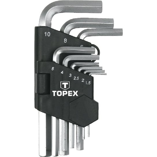 TOPEX Klucze sześciokątne 1.5-10 mm, zestaw 9 szt. 35D955 Topex