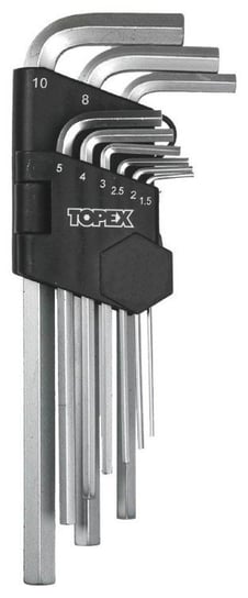 TOPEX Klucze sześciokątne 1.5-10 mm, zestaw 9 szt. 35D956 Topex