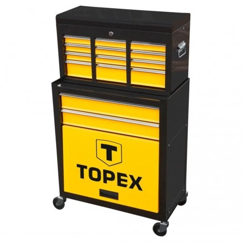 TOPEX Szafka narzędziowa, 2 szuflady, duża półka, nadstawka 79R500 Topex