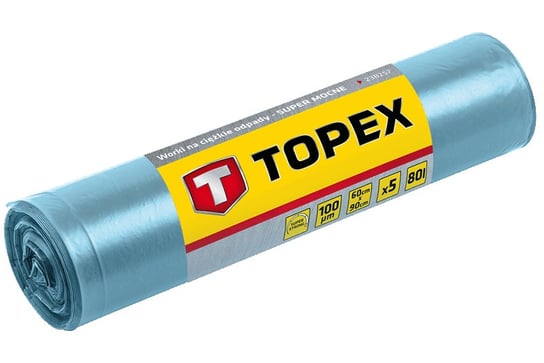TOPEX Worki na ciężkie odpady 80 L, 100 mic 23B257 Topex
