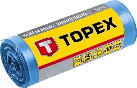 TOPEX Worki na odpady 120 L, niebieskie, 40 mic 23B258 Topex