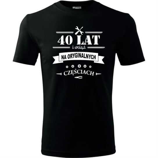 topkoszulki.pl męska koszulka, 40 lat i wciąż na oryginalnych częściach, rozmiar XL TopKoszulki.pl®