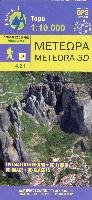 Topografische Bergwanderkarte 4.21. Meteora 3D 1:10 000 Anavasi Editions
