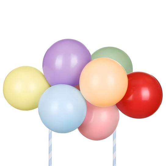 Topper balonowy na tort Kolorowe Balony Baloniki tęcza dekoracyjny 29cm ABC
