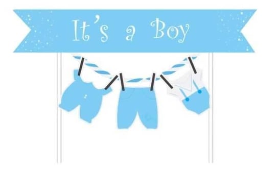 Topper na tort "It's a Boy", niebieski Inny producent