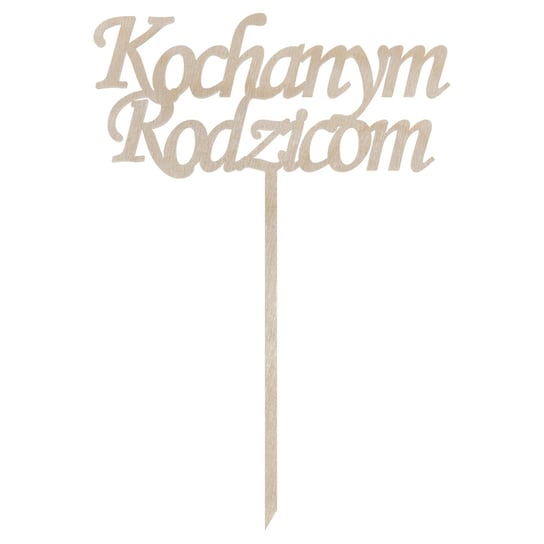 Topper na Tort na Piku Podziękowania Dekoracja z napisem Kochanym Rodzicom Kolorowe Motki
