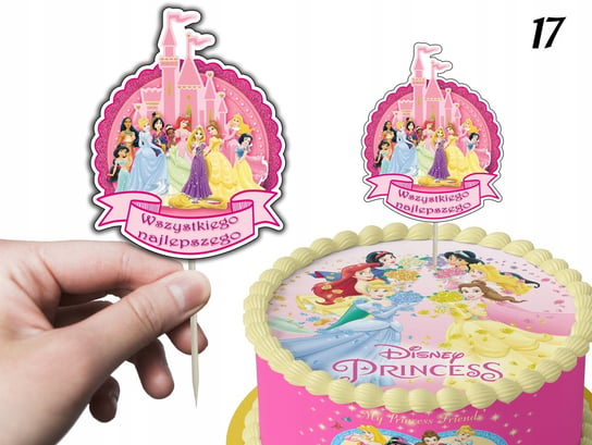 TOPPER NA TORT ozdoba dekoracja urodziny torcik KSIĘŻNICZKI DISNEY PRINCESS Inna marka