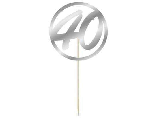 Topper papierowy na tort 40 urodziny - 1 szt. Congee.pl