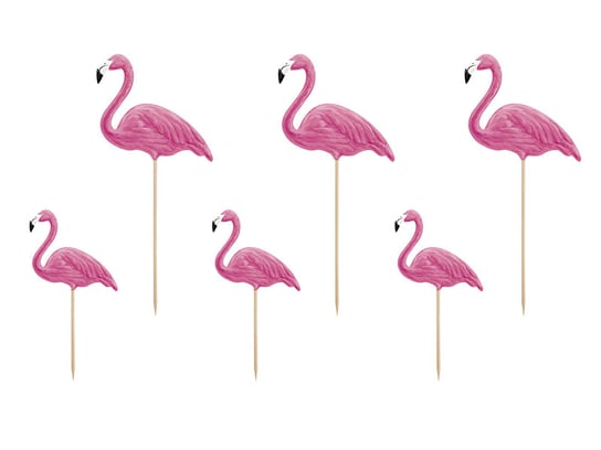 Toppery Aloha - Flamingi, 15-23,5 cm, 6 sztuk PartyDeco