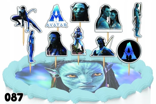 TOPPERY NA TORT OZDOBNE DEKORACJA ZESTAW - AVATAR FILM 10szt. WORLD CASE