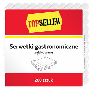 Topseller Serwetki Ząbkowane 15X15 Cm, 200 Sztuk M&C