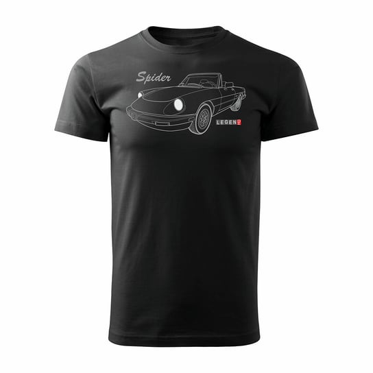 Topslang, Koszulka męska Alfa Romeo Spider Cabrio 105, czarna, rozmiar L Topslang