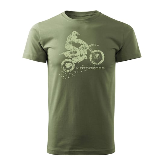 Topslang, Koszulka męska motocross z motocrossem motocykl cross, khaki, rozmiar L Topslang