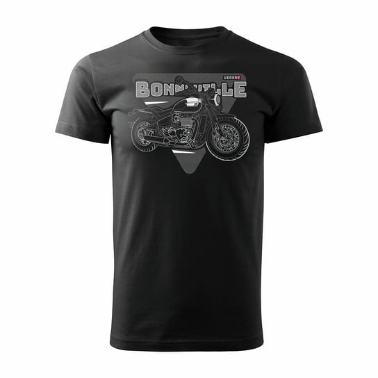 Topslang, Koszulka męska motocyklowa na motor z motocyklem Triumph Bonneville, czarna, rozmiar L Topslang