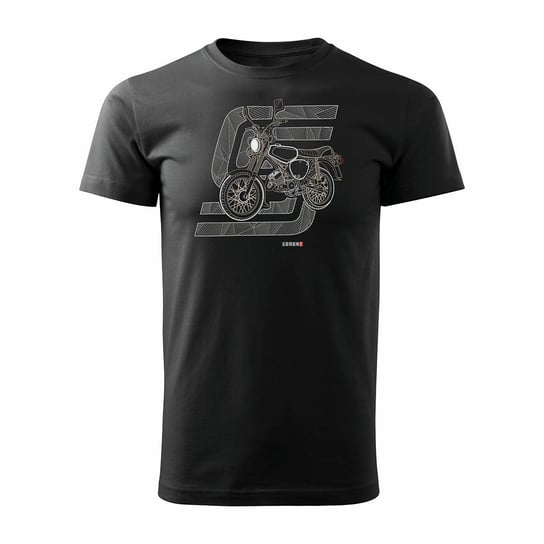 Topslang, Koszulka męska motocyklowa z motocyklem Simson Enduro S50 S51, czarna, rozmiar L Topslang