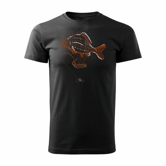 Topslang, Koszulka męska na ryby dla wędkarza wędkarska fishing karp, czarna, rozmiar M Topslang