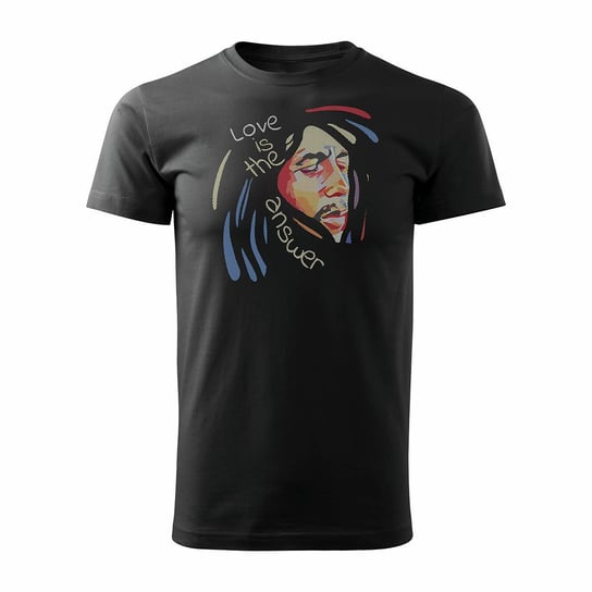 Topslang, Koszulka męska reggae z Bobem Marleyem, czarna, regular, rozmiar M Topslang