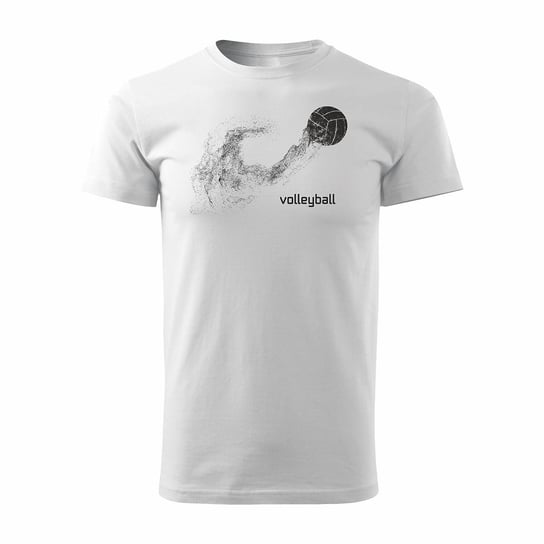 Topslang, Koszulka męska z piłką do siatkówki siatkówka Volleyball, biała, rozmiar L Topslang