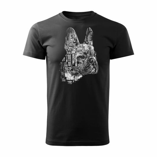 Topslang, Koszulka męska z psem buldogiem francuskim buldog francuski, czarna, rozmiar M Topslang