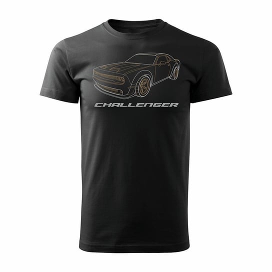 Topslang, Koszulka męska z samochodem Dodge Challenger SRT, czarna, rozmiar L Topslang