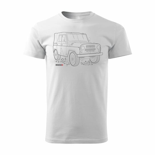 Topslang, Koszulka męska z samochodem UAZ 469 452 auto PRL 4x4, biała, rozmiar M Topslang