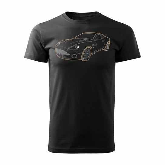 Topslang, Koszulka motoryzacyjna z Aston Martin Vanquish DB9, czarna, regular, rozmiar L Topslang