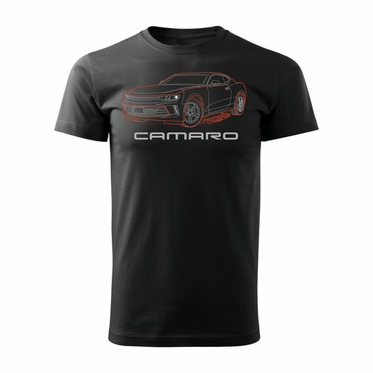 Topslang, Koszulka motoryzacyjna z Chevrolet Camaro, czarna, regular, rozmiar S Topslang