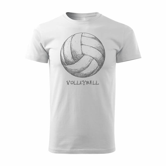 Topslang, Koszulka z piłką do siatkówki, Volleyball, biała, regular, rozmiar M Topslang