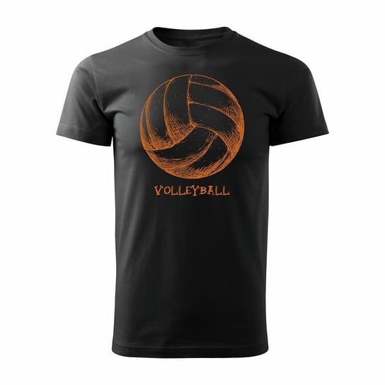 Topslang, Koszulka z piłką do siatkówki, Volleyball, czarna, regular, rozmiar M Topslang