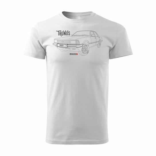 Topslang, Koszulka z samochodem FORD TAUNUS, biała, regular, rozmiar M Topslang