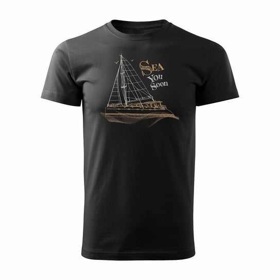 Topslang, Koszulka żeglarska męska, czarna, regular, rozmiar M Topslang